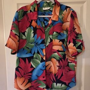 TanJay Vibrant Leaf Print Men's Shirt